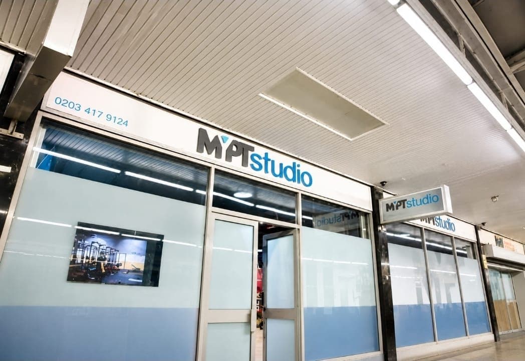 Entrance to MyPT Studio on St George’s Walk in Croydon